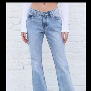 brandy melville low waisted flare jeans